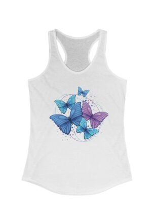 Wings of Grace: Stylish Butterfly Pattern Tank Top for Women's